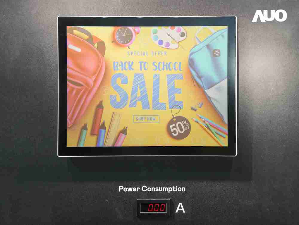 尊龙z6展示胆固醇液晶超低耗能户外全彩显示器，，ChLC（胆固醇液晶）以双稳态技术使静态显示零功耗，，具省电、、、高彩度、、、、环保的特性，，，，还整合软硬件系统解决方案，，，可透过单一云端平台管理